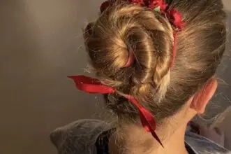 A ballet bun made for a ballet dancer's hair at Cavod Performing Arts in Manheim and New Holland, PA.