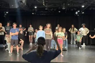 Students at Cavod Performing Arts rehearsing for an upcoming stage production